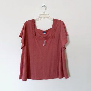 Square neck summer blouse ✿